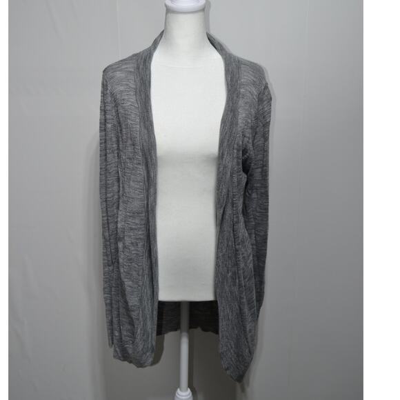 Merona Woman's Gray Open Front Cardigan Size Large - Picture 3 of 11